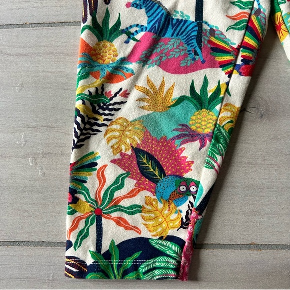 Mini Boden Tropical Jungle Print Capri Length Pull On Leggings - Picture 3 of 4